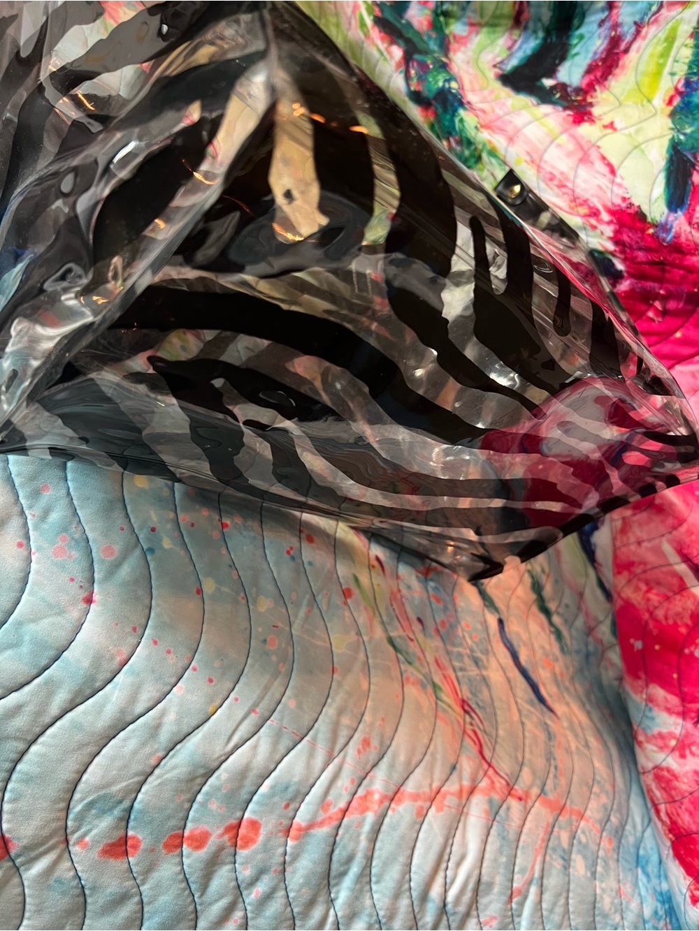 Dooney & Bourke Black Zebra-Print Clear Tote Bag - Picture 6 of 6